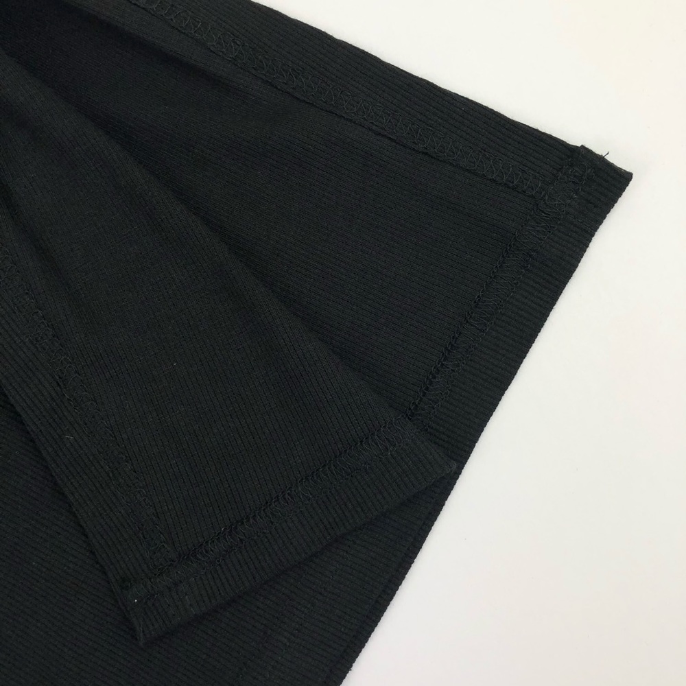 High Neck Sleeveless High Slit Slim Black Dress - Picture 7 of 7